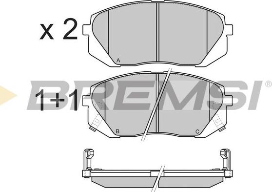 Bremsi BP3358 - Kit de plaquettes de frein, frein à disque cwaw.fr