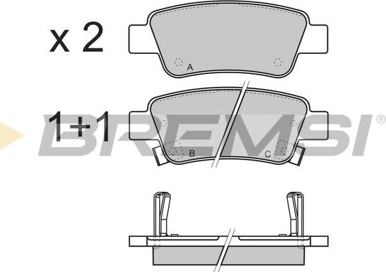 Bremsi BP3353 - Kit de plaquettes de frein, frein à disque cwaw.fr