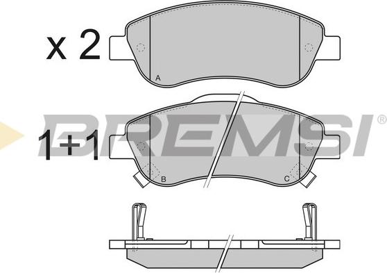 Bremsi BP3352 - Kit de plaquettes de frein, frein à disque cwaw.fr