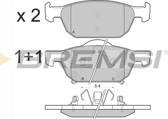 Bremsi BP3369 - Kit de plaquettes de frein, frein à disque cwaw.fr