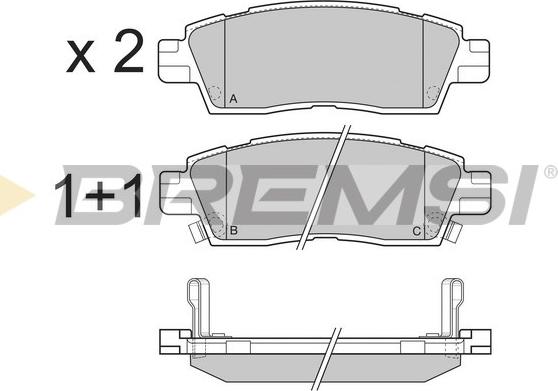 Bremsi BP3309 - Kit de plaquettes de frein, frein à disque cwaw.fr