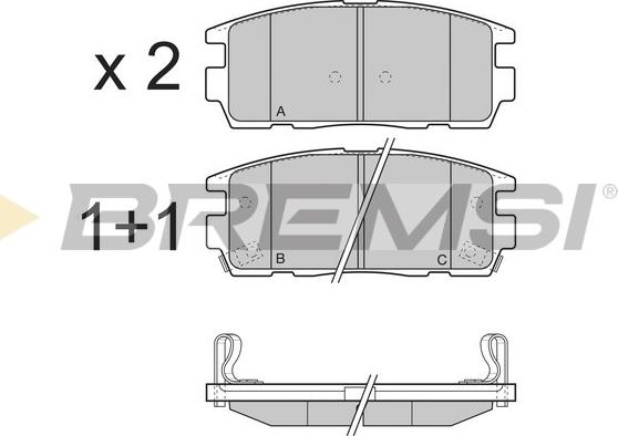 Bremsi BP3304 - Kit de plaquettes de frein, frein à disque cwaw.fr