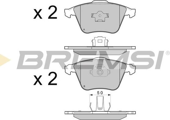 Bremsi BP3301 - Kit de plaquettes de frein, frein à disque cwaw.fr