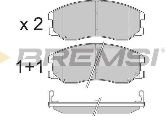 Bremsi BP3303 - Kit de plaquettes de frein, frein à disque cwaw.fr