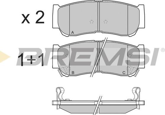 Bremsi BP3314 - Kit de plaquettes de frein, frein à disque cwaw.fr