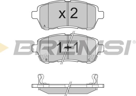 Bremsi BP3316 - Kit de plaquettes de frein, frein à disque cwaw.fr