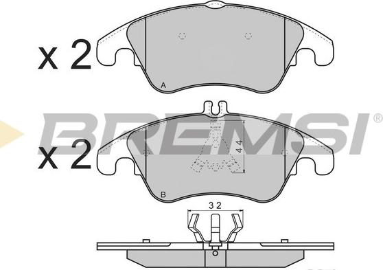 Bremsi BP3317 - Kit de plaquettes de frein, frein à disque cwaw.fr