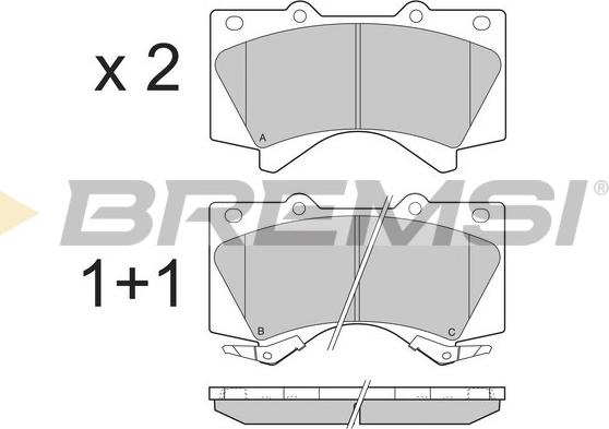 Bremsi BP3381 - Kit de plaquettes de frein, frein à disque cwaw.fr