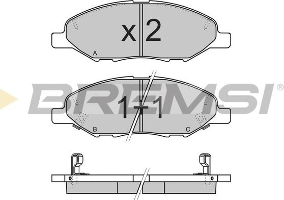 Bremsi BP3335 - Kit de plaquettes de frein, frein à disque cwaw.fr