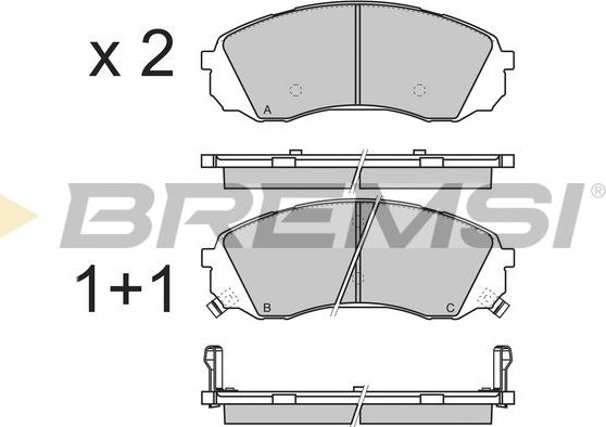 Bremsi BP3336 - Kit de plaquettes de frein, frein à disque cwaw.fr