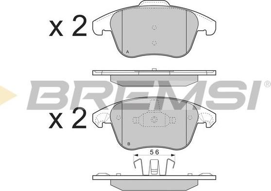 Bremsi BP3330 - Kit de plaquettes de frein, frein à disque cwaw.fr