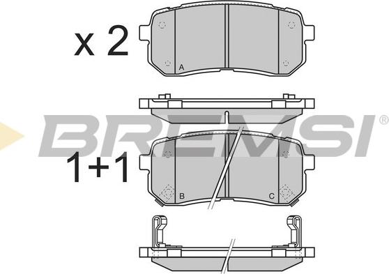 Bremsi BP3337 - Kit de plaquettes de frein, frein à disque cwaw.fr