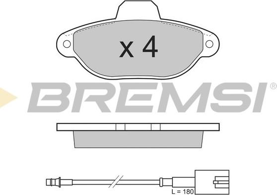 Bremsi BP3326 - Kit de plaquettes de frein, frein à disque cwaw.fr