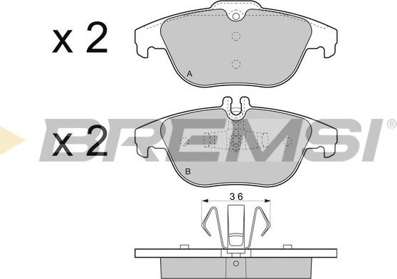 Bremsi BP3328 - Kit de plaquettes de frein, frein à disque cwaw.fr