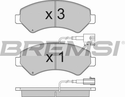 Bremsi BP3323TR - Kit de plaquettes de frein, frein à disque cwaw.fr