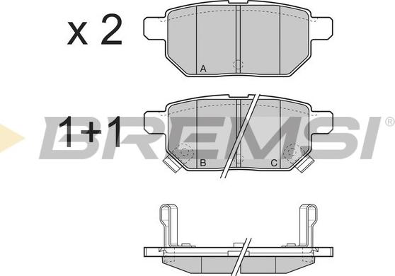 Bremsi BP3322 - Kit de plaquettes de frein, frein à disque cwaw.fr