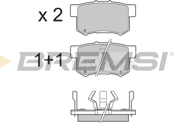 Bremsi BP3374 - Kit de plaquettes de frein, frein à disque cwaw.fr