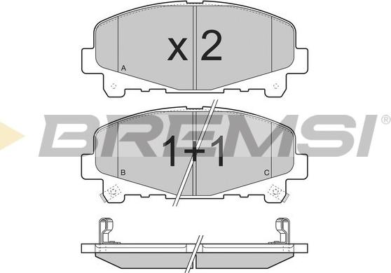 Bremsi BP3373 - Kit de plaquettes de frein, frein à disque cwaw.fr