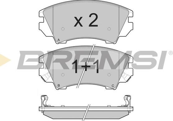 Bremsi BP3377 - Kit de plaquettes de frein, frein à disque cwaw.fr