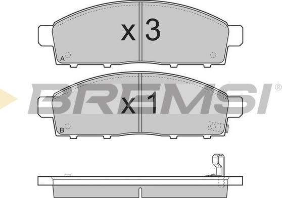 Bremsi BP3296 - Kit de plaquettes de frein, frein à disque cwaw.fr