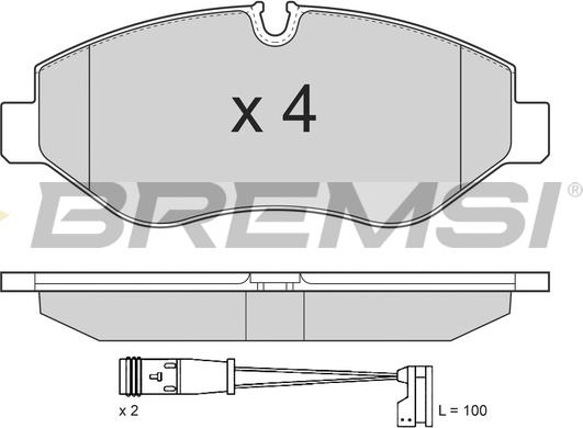 Bremsi BP3292 - Kit de plaquettes de frein, frein à disque cwaw.fr