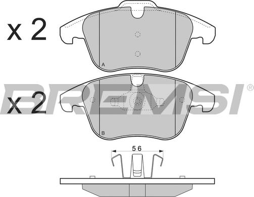 Bremsi BP3297 - Kit de plaquettes de frein, frein à disque cwaw.fr