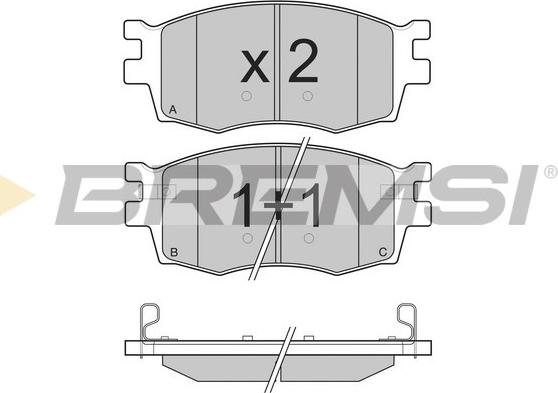 Bremsi BP3240 - Kit de plaquettes de frein, frein à disque cwaw.fr