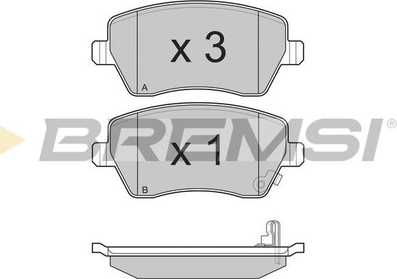 Bremsi BP3248 - Kit de plaquettes de frein, frein à disque cwaw.fr