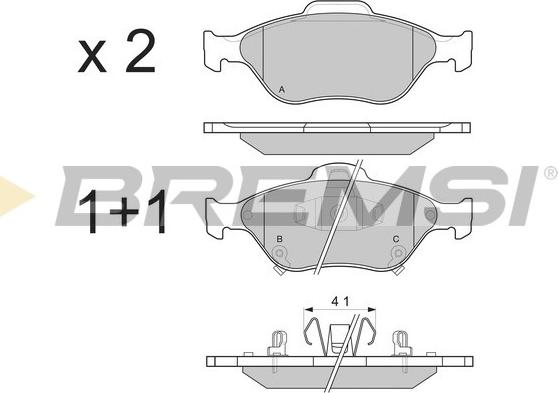 Bremsi BP3255 - Kit de plaquettes de frein, frein à disque cwaw.fr