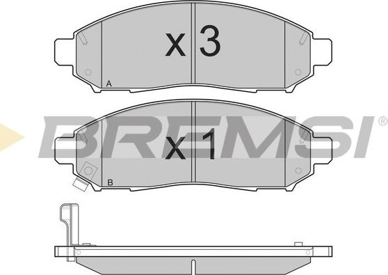 Bremsi BP3256 - Kit de plaquettes de frein, frein à disque cwaw.fr