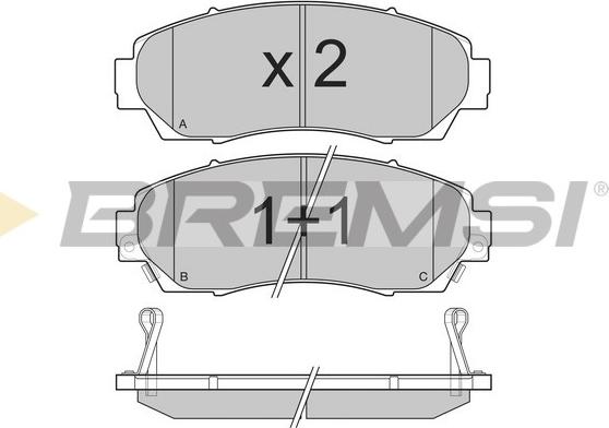 Bremsi BP3258 - Kit de plaquettes de frein, frein à disque cwaw.fr