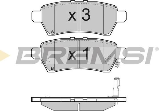 Bremsi BP3257 - Kit de plaquettes de frein, frein à disque cwaw.fr