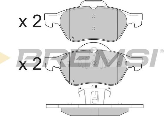 Bremsi BP3264 - Kit de plaquettes de frein, frein à disque cwaw.fr