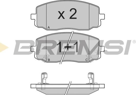 Bremsi BP3204 - Kit de plaquettes de frein, frein à disque cwaw.fr