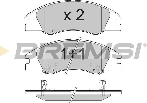 Bremsi BP3200 - Kit de plaquettes de frein, frein à disque cwaw.fr