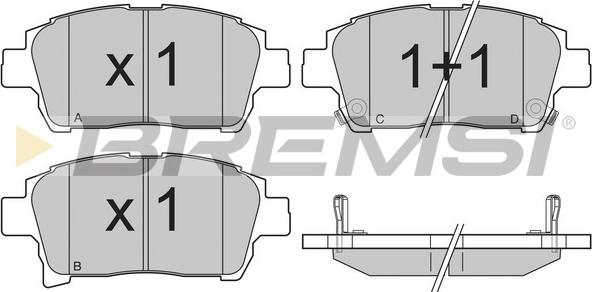 Bremsi BP3201 - Kit de plaquettes de frein, frein à disque cwaw.fr