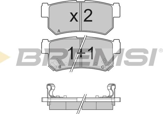 Bremsi BP3203 - Kit de plaquettes de frein, frein à disque cwaw.fr