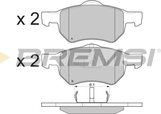 Bremsi BP3219 - Kit de plaquettes de frein, frein à disque cwaw.fr