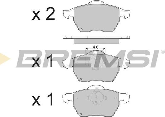 Bremsi BP3213 - Kit de plaquettes de frein, frein à disque cwaw.fr