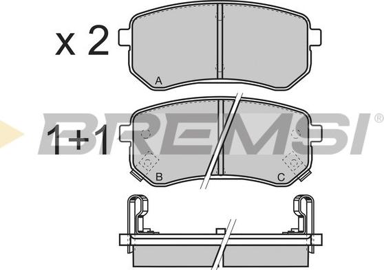 Bremsi BP3212 - Kit de plaquettes de frein, frein à disque cwaw.fr