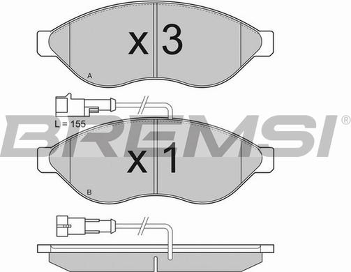 Bremsi BP3285TR - Kit de plaquettes de frein, frein à disque cwaw.fr