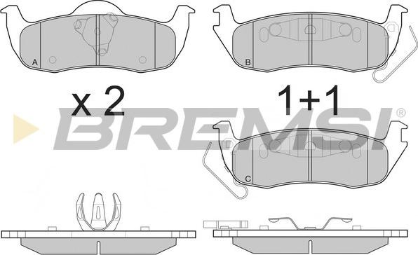 Bremsi BP3239 - Kit de plaquettes de frein, frein à disque cwaw.fr