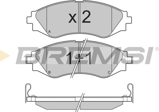 Bremsi BP3234 - Kit de plaquettes de frein, frein à disque cwaw.fr