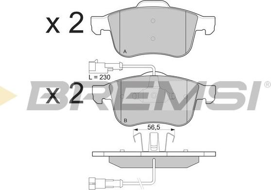 Bremsi BP3231 - Kit de plaquettes de frein, frein à disque cwaw.fr