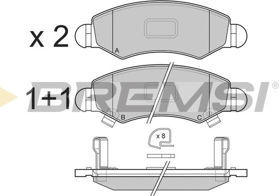 Bremsi BP3229 - Kit de plaquettes de frein, frein à disque cwaw.fr