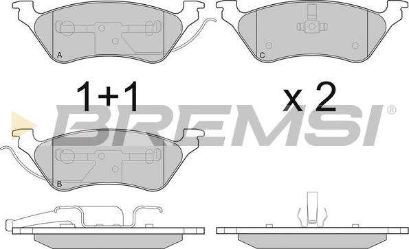 Bremsi BP3220 - Kit de plaquettes de frein, frein à disque cwaw.fr