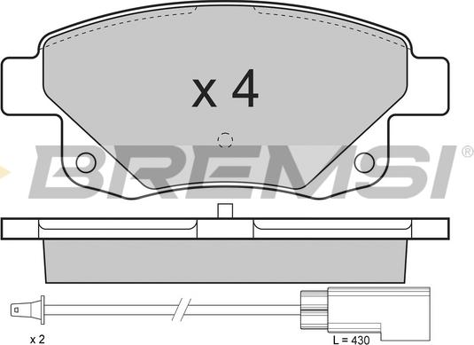 Bremsi BP3275 - Kit de plaquettes de frein, frein à disque cwaw.fr