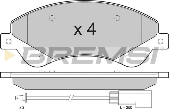 Bremsi BP3273 - Kit de plaquettes de frein, frein à disque cwaw.fr