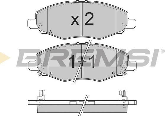 Bremsi BP3272 - Kit de plaquettes de frein, frein à disque cwaw.fr