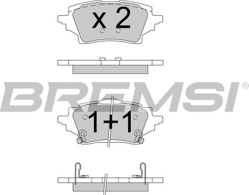 Bremsi BP3796 - Kit de plaquettes de frein, frein à disque cwaw.fr